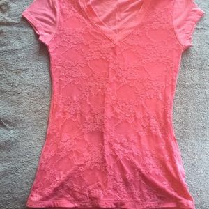 Lace pink shirt
